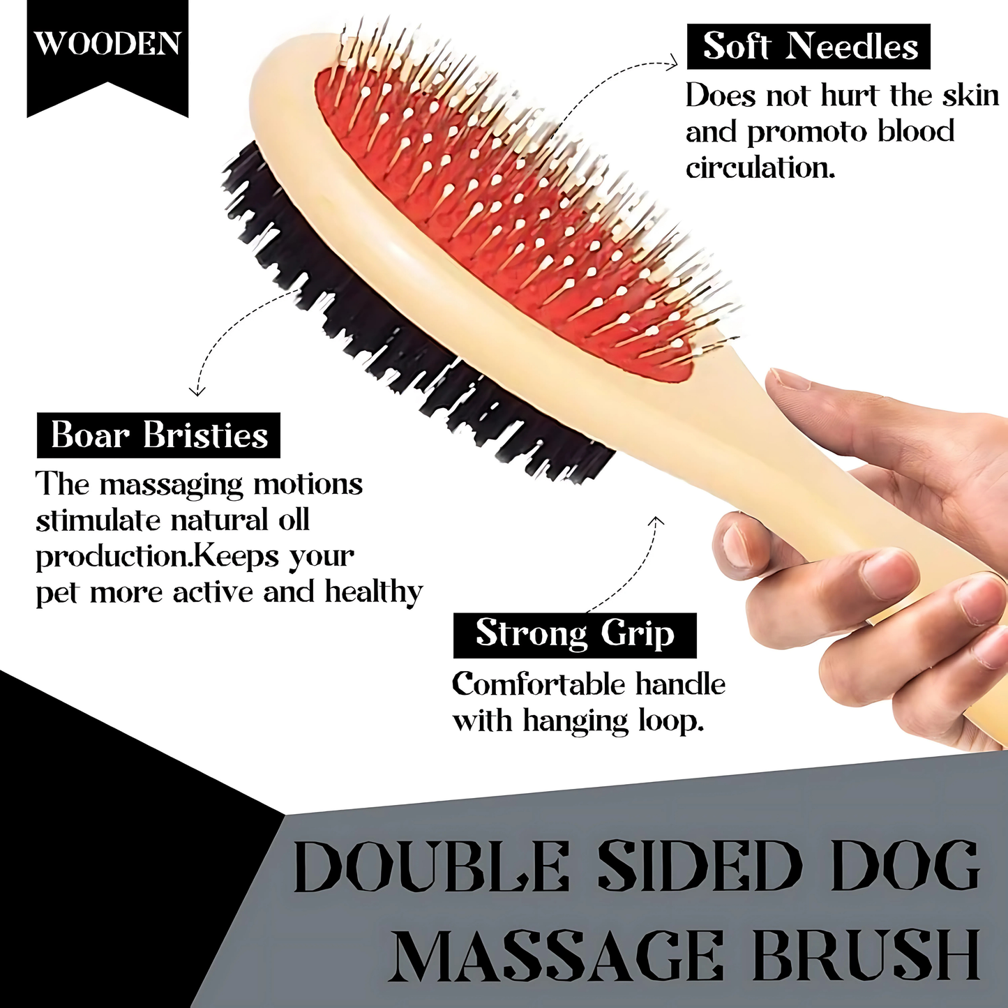 Wooden Handel Pin Brush