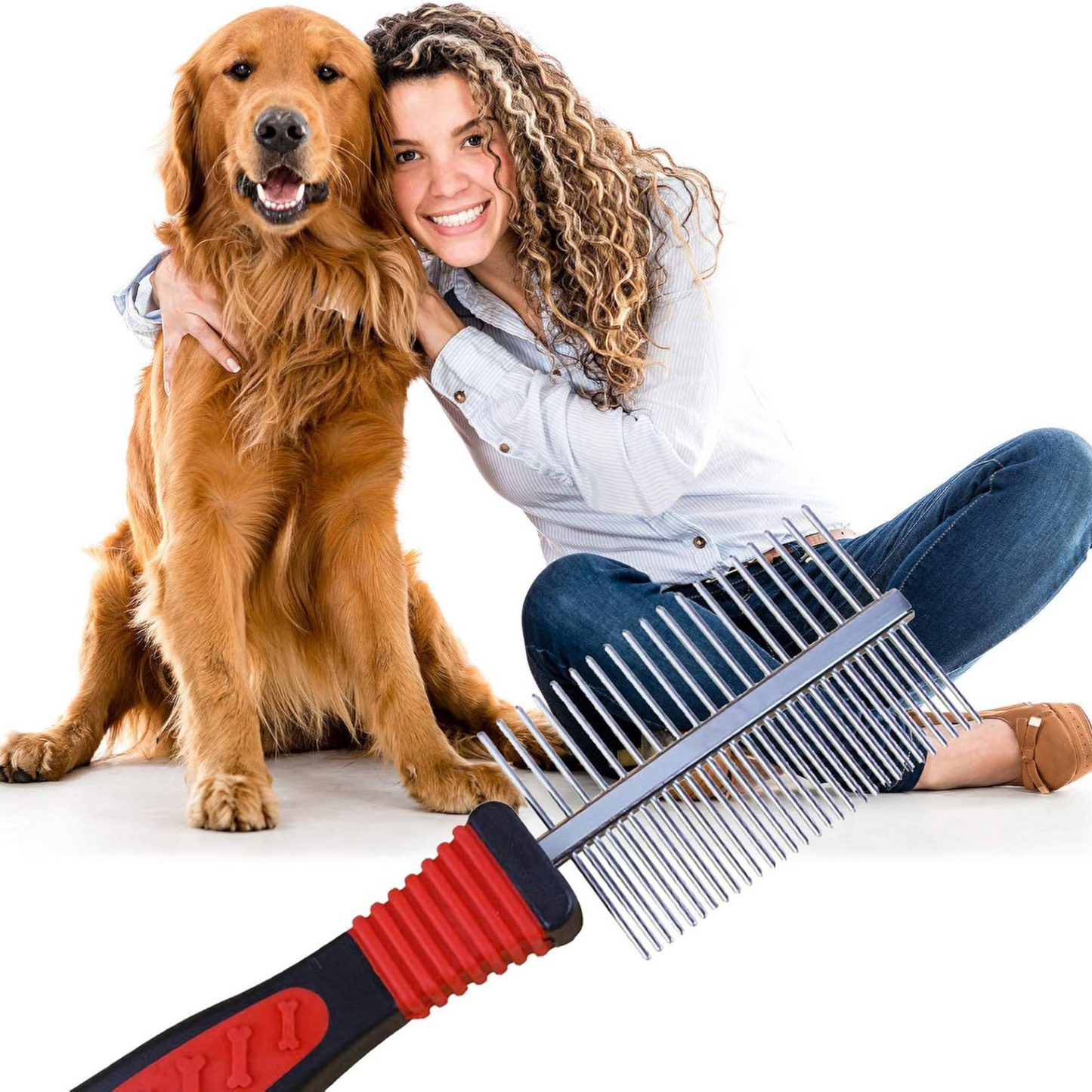 Single Side Steel Needles Dog Comb