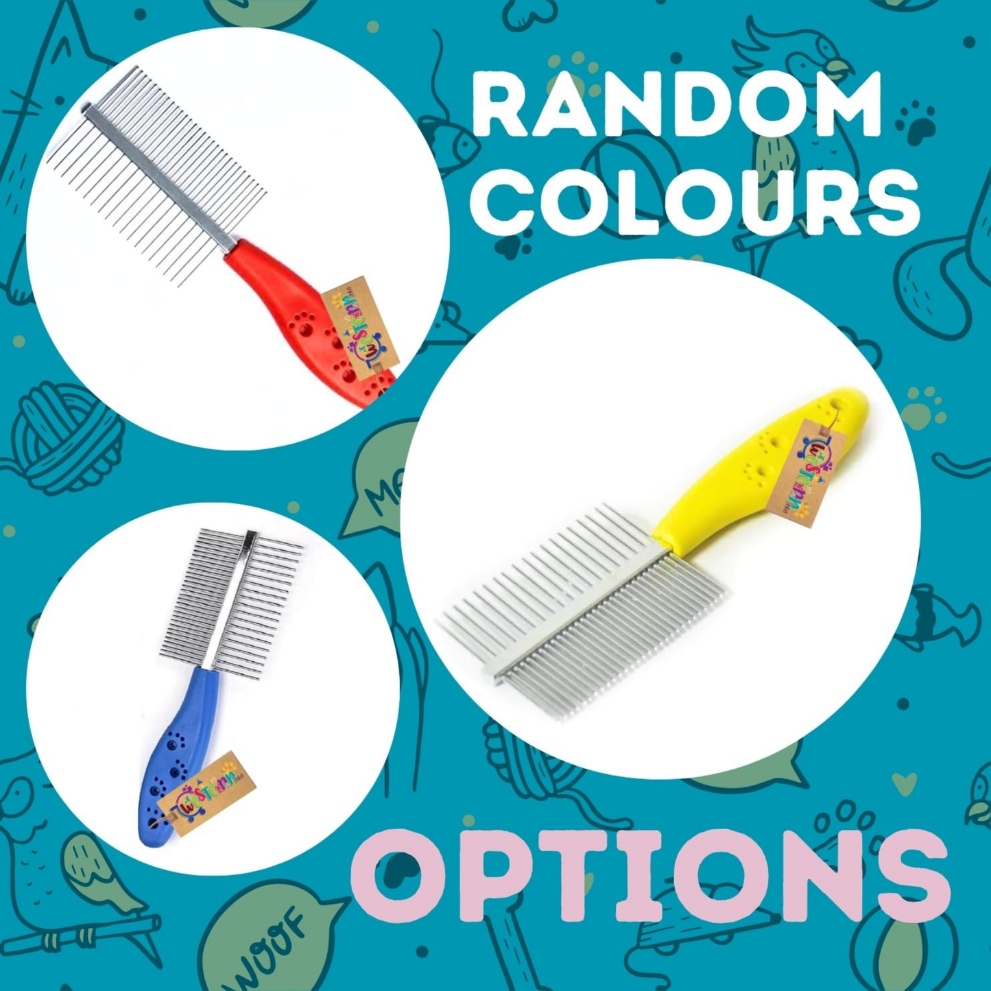 Double Sided Comb Plastic Handle