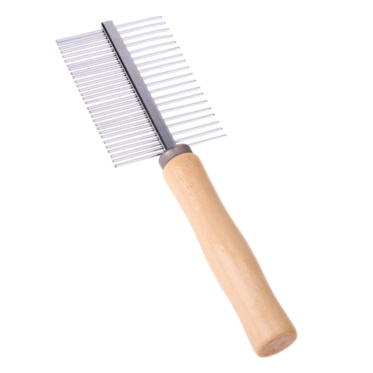 Double Sided Comb Wood Handle