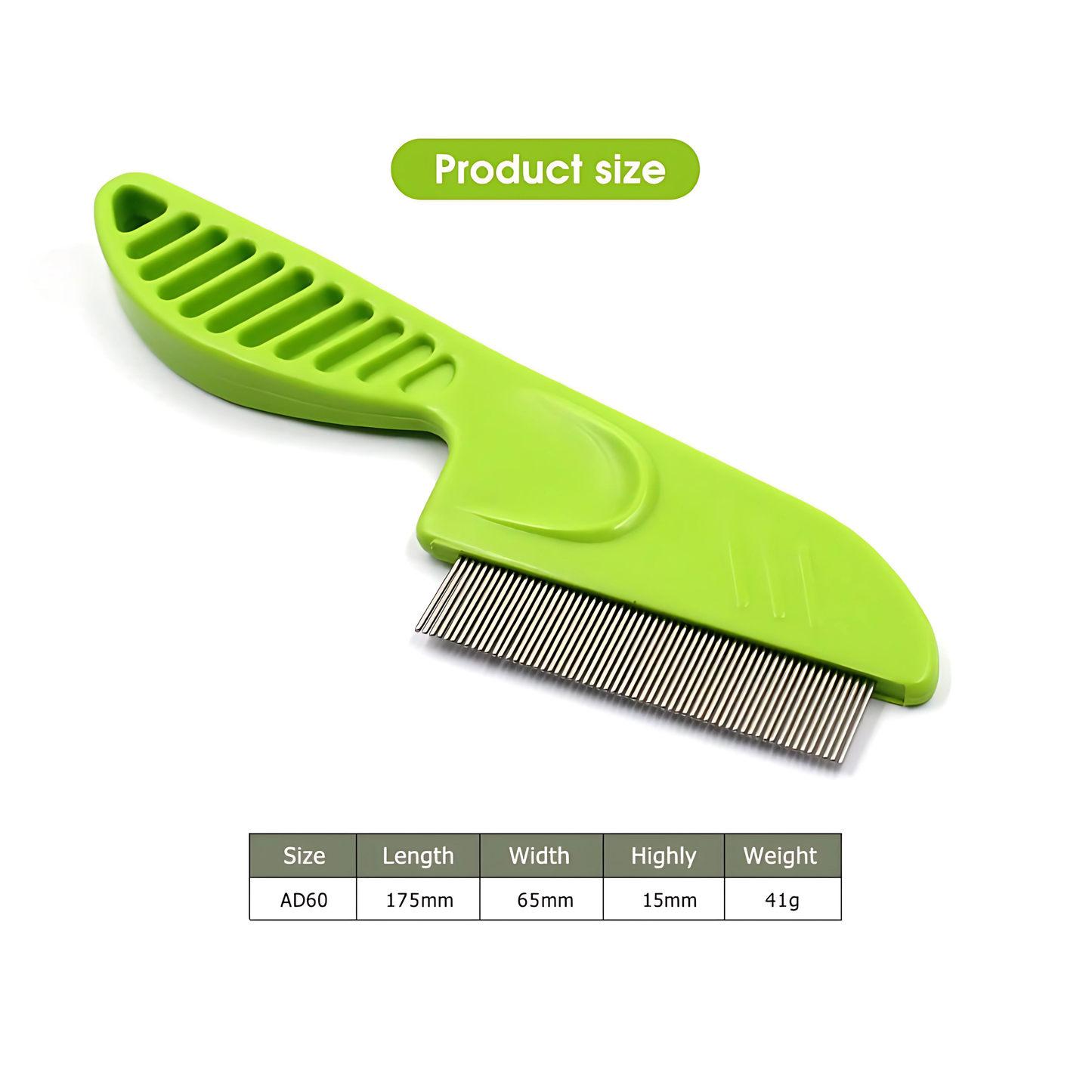 Single Side Steel Needles Dog Comb