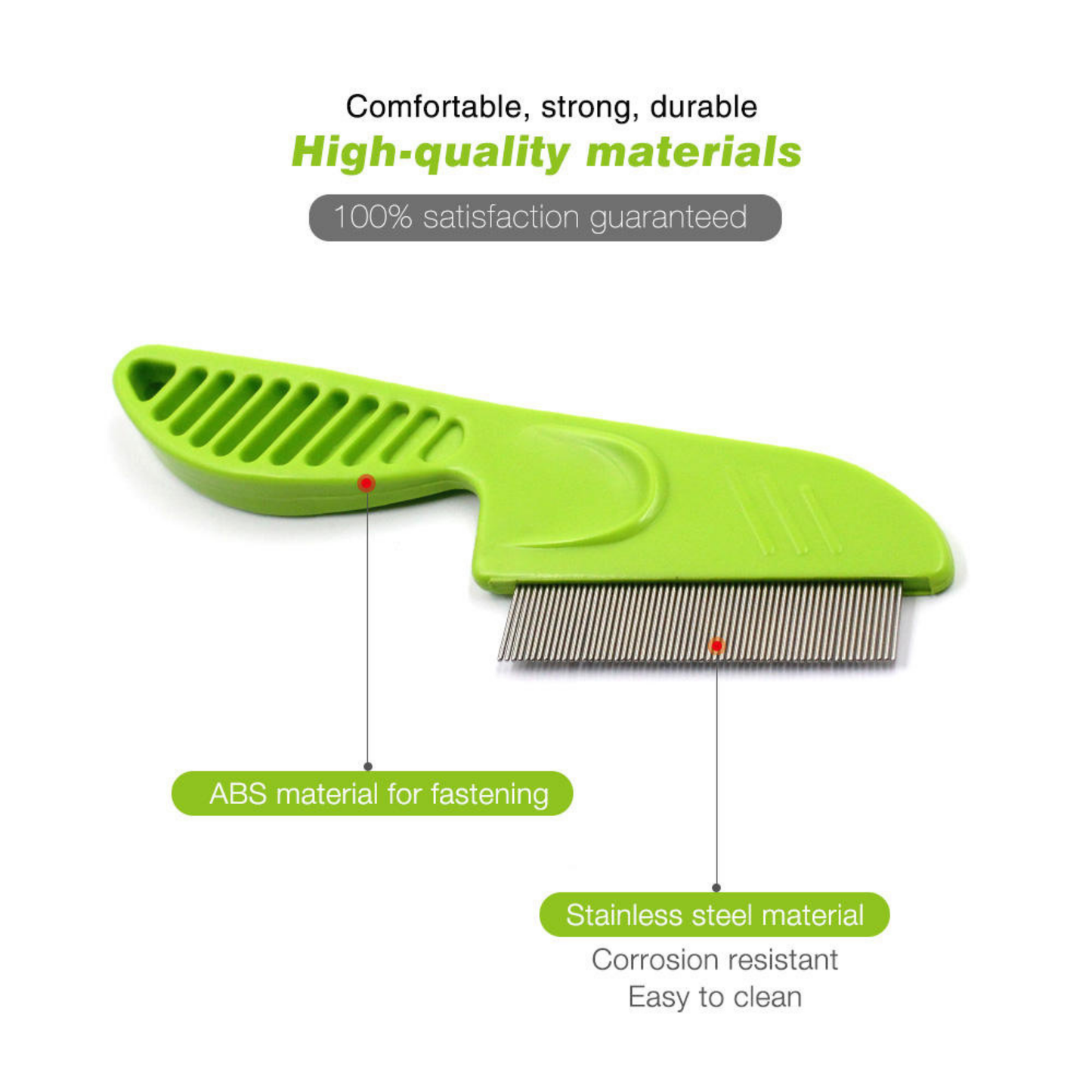 Single Side Steel Needles Dog Comb