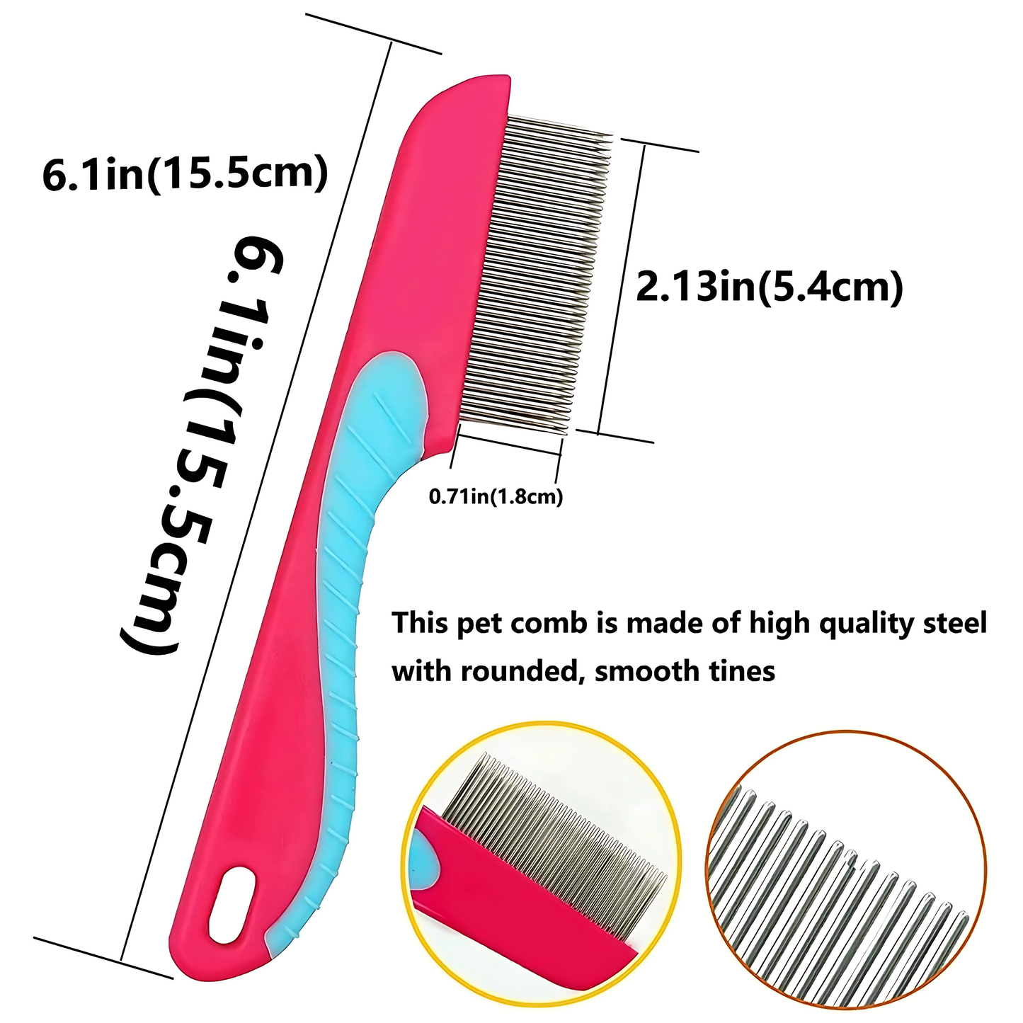 Flea Comb Small Bristles