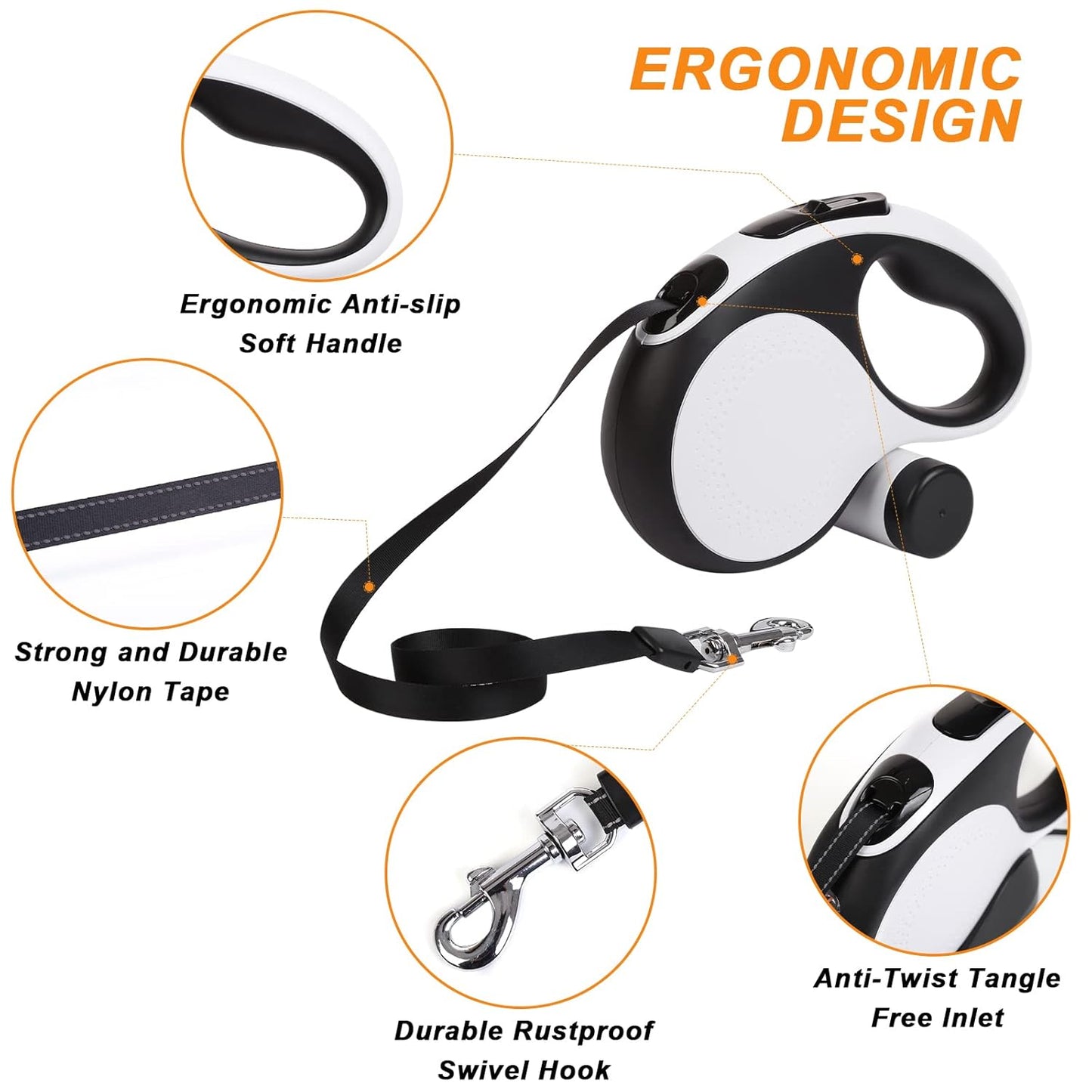 Retractable Leash And Bottle 5 In 1