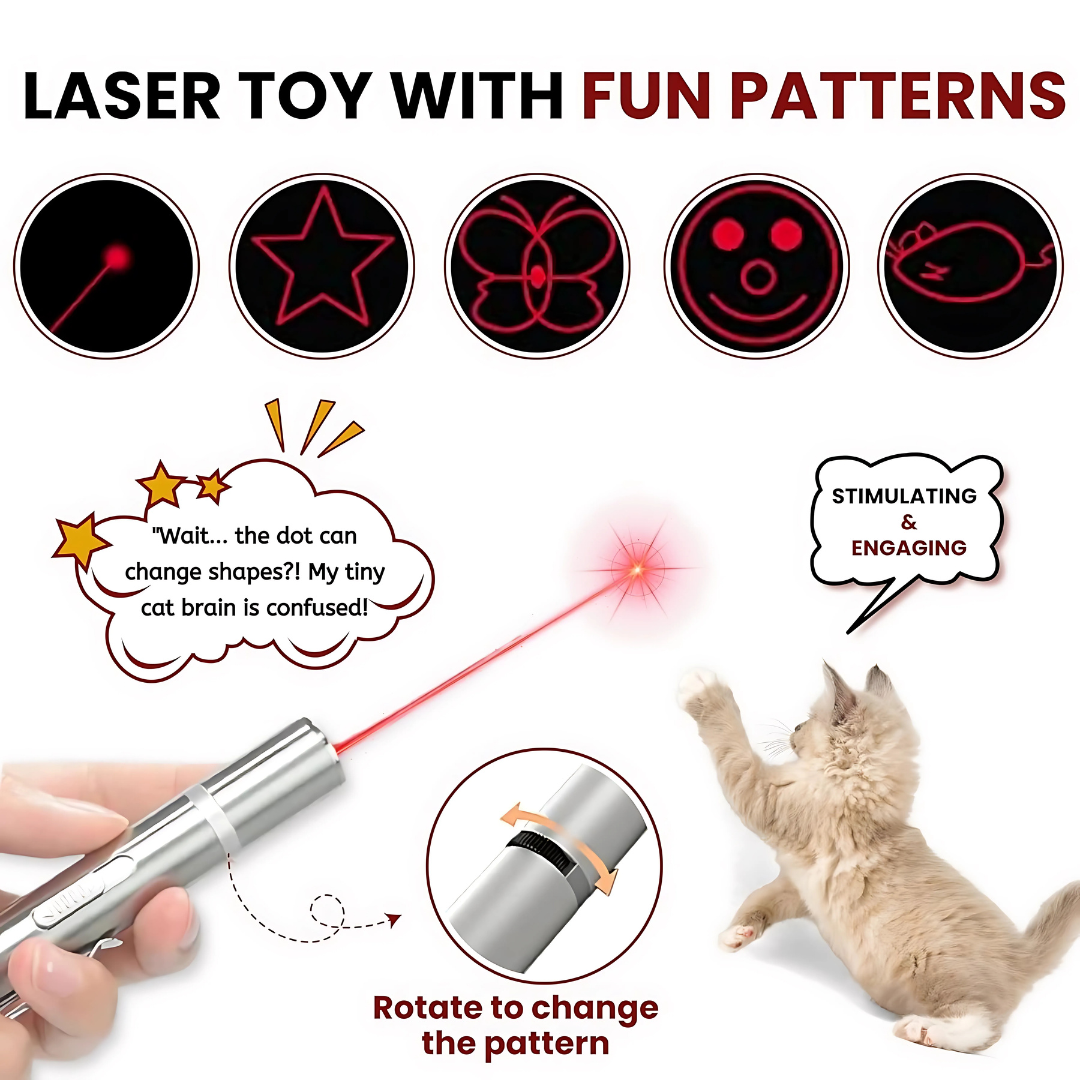 3 in 1 USB Laser Pointer Cat Teasing Toy
