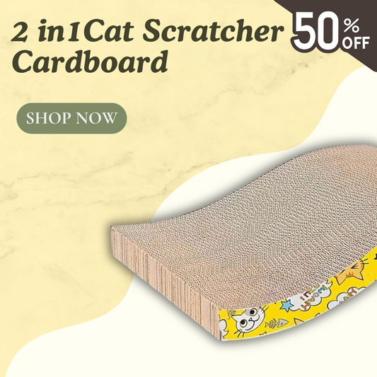 2 in 1 Cat Scratcher Cardboard