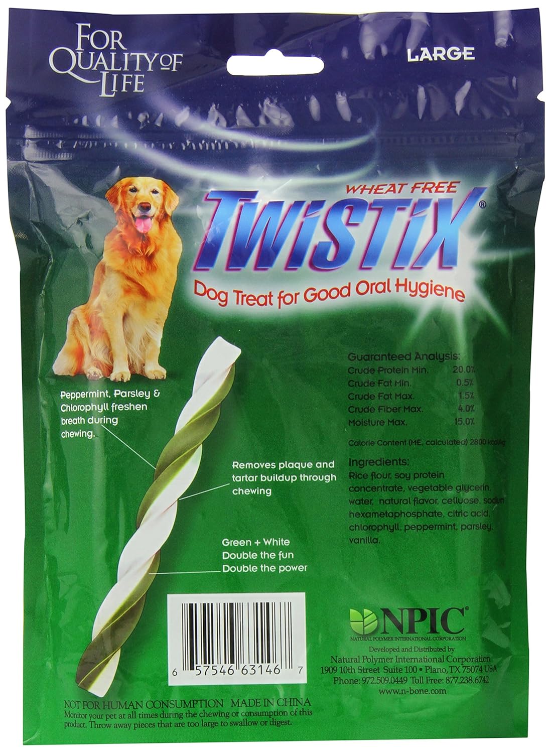 Twistix Vanilla Mint Dental Chews for Dogs – 156g